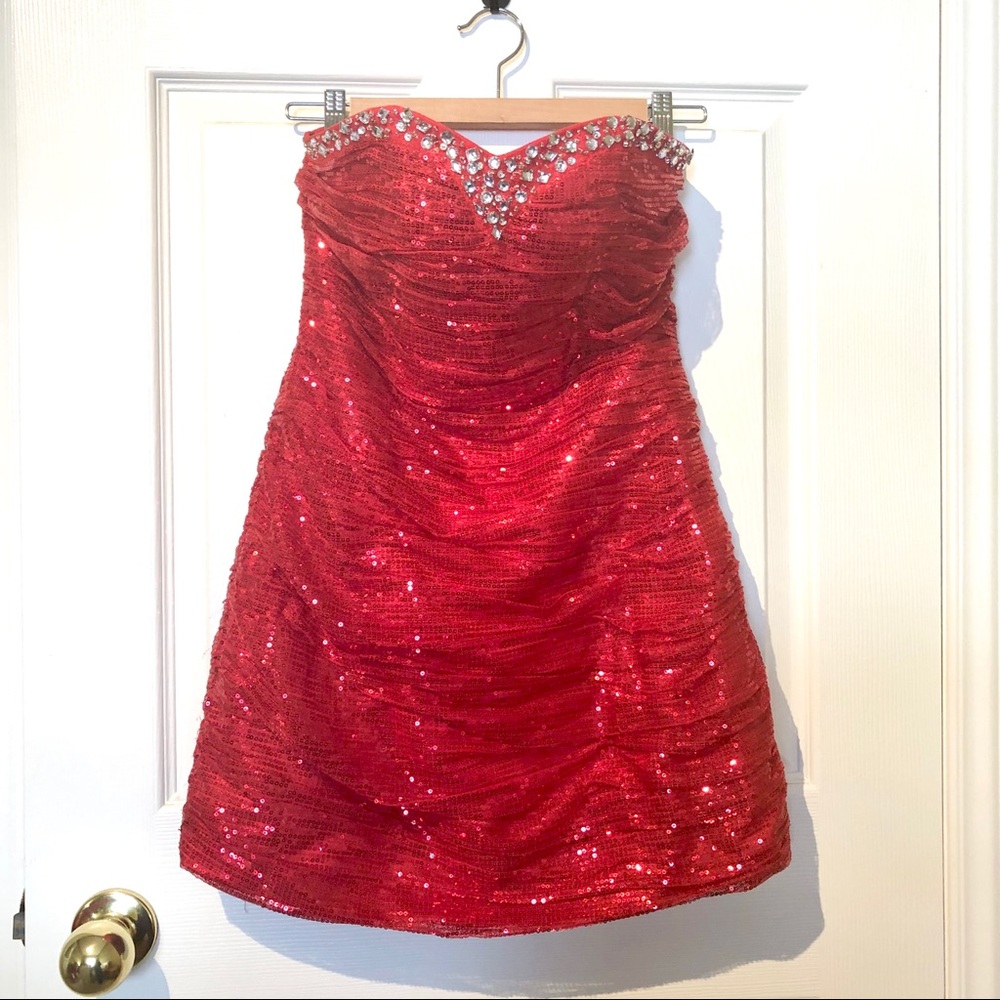 Sequin Sweetheart Mini Dress